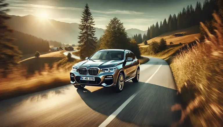BMW X4 na estrada para o seguro bmw x4.