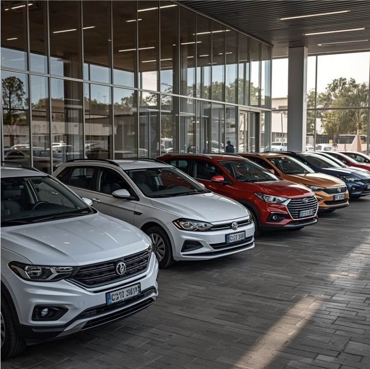 carros mais vendidos do Brasil em 2025 estacionados
