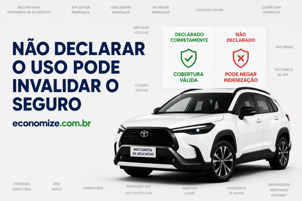 preciso avisar a seguradora que trabalho com