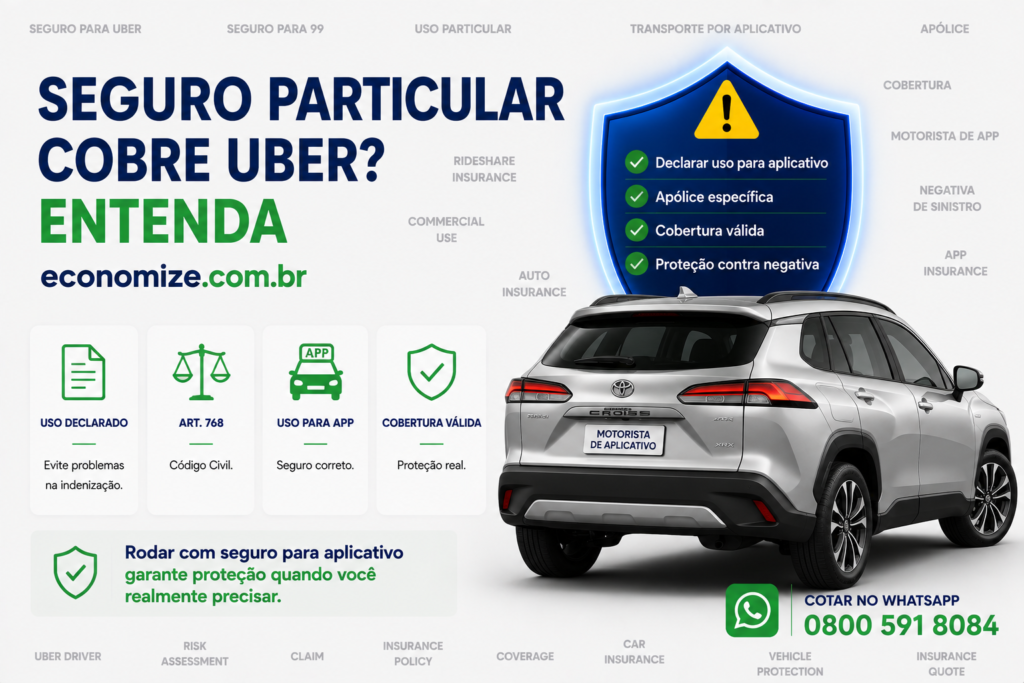 seguro comum cobre uber