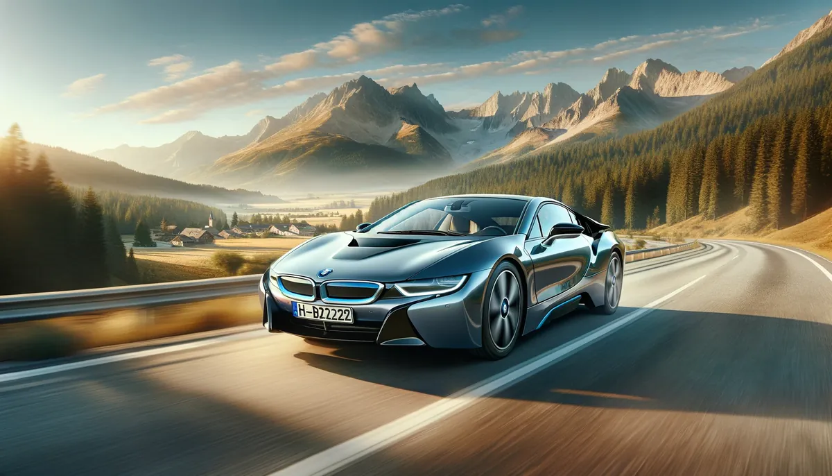 BMW i8 na estrada, representando o seguro bmw i8.