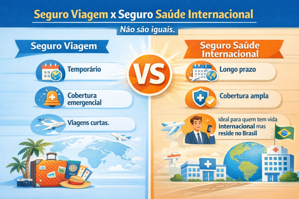 seguro saude internacional x seguro viagem