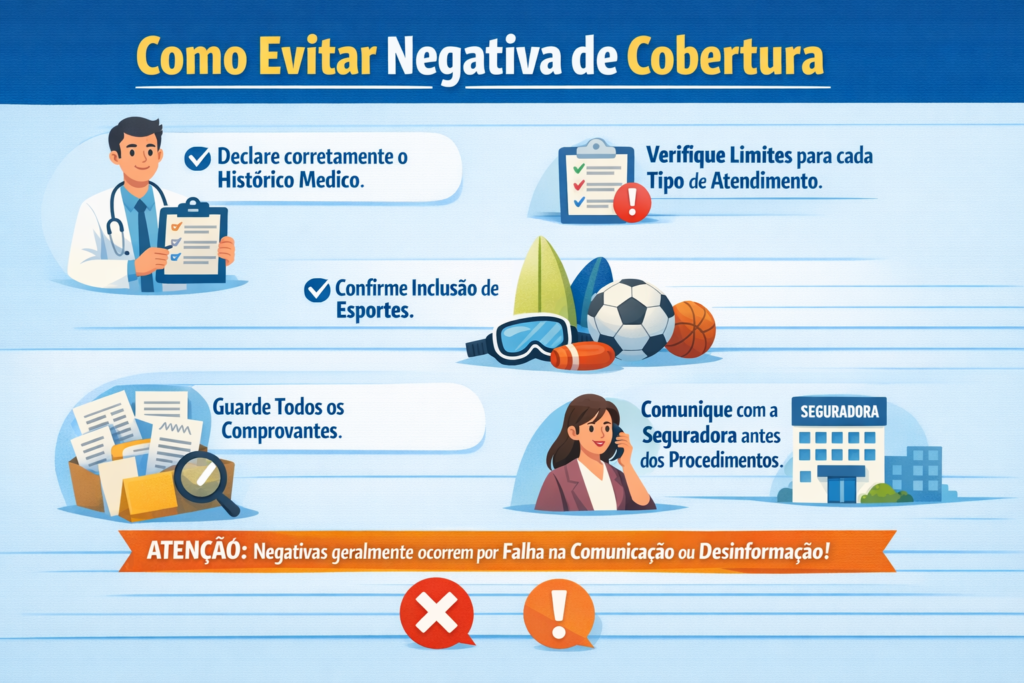 seguro viagem evitando negativas